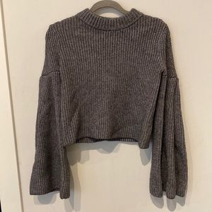 Endless Rose bell sleeve dark gray sweater